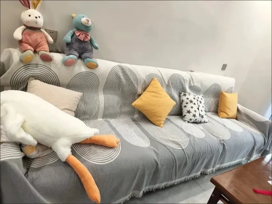 Reversible Chenille Sofa Cover photo review