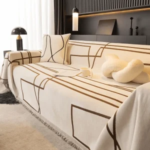 Simple Line Sofa Slipcover - Modern Home Decor Couch Cover