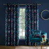 Catherine Lansfield Mya Tropical Birds Eyelet Curtains