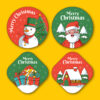 Christmas season celebration labels collection