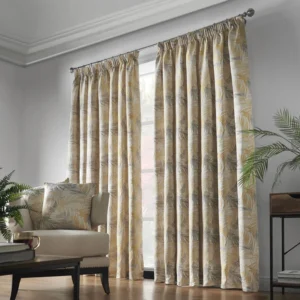 Fiji Pencil Pleat Curtains - Ochre